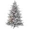 7.5ft. Pre-Lit Real Touch™ Flocked Grand Teton Pine Artificial Christmas Tree, Warm White LED Lights